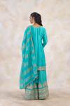Ocean Mint Satin Sharara Set 