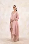 Blushed Sand Tissue Sharara Set 