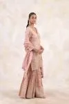 Blushed Sand Tissue Sharara Set 