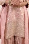 Blushed Sand Tissue Sharara Set 