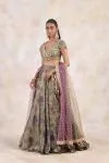 Paisley Grullo Lehenga Set