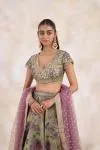 Paisley Grullo Lehenga Set