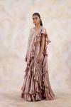 Rose Gold Draped Saree 