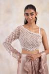 Rose Gold Draped Saree 