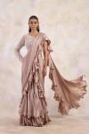 Rose Gold Draped Saree 