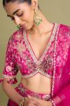 Fuchsia pink Lehenga Set 