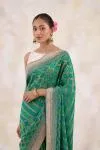 Jade Green Georgette Saree 