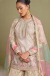 Ivory Gold Sharara Set