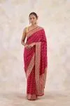 Rich Crimson Banarasi Georgette Saree