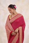 Rich Crimson Banarasi Georgette Saree