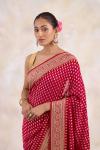Rich Crimson Banarasi Georgette Saree
