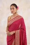 Rich Crimson Banarasi Georgette Saree