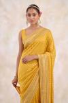 Mustard Yellow Georgette Saree 