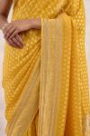 Mustard Yellow Georgette Saree 