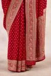 Crimson Flame Georgette Saree