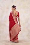 Crimson Flame Georgette Saree