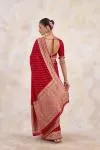 Crimson Flame Georgette Saree