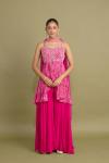 Magenta Pink Sharara Set 