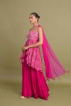 Magenta Pink Sharara Set 