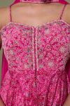 Magenta Pink Sharara Set 