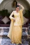 Amber Yellow Sharara Set