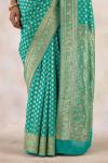Turquoise Tussar Silk Saree 