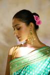 Turquoise Tussar Silk Saree 