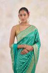 Turquoise Tussar Silk Saree 