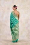 Turquoise Tussar Silk Saree 