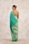 Turquoise Tussar Silk Saree