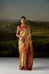 Mustard Gold Tissue Silk Saree