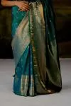 Teal Pure Silk Saree
