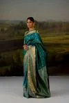 Teal Pure Silk Saree