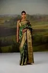 Emerald Green Uppada Silk Saree