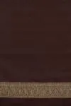 Mocha Brown Mysore Crepe Saree