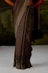Mocha Brown Mysore Crepe Saree