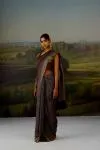Mocha Brown Mysore Crepe Saree