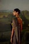 Mocha Brown Mysore Crepe Saree