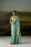 Soft Firozi Georgette Saree