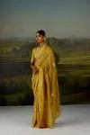 Mustard Yellow Tissue Saree