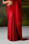 Deep Maroon Mysore Crepe Saree