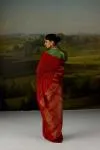 Deep Maroon Mysore Crepe Saree