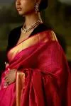 Deep Plum Kanjivaram Silk Saree