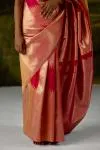 Rose Gold Kanjivaram Silk Saree