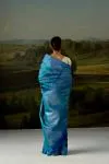 Peacock Blue Kanjivaram Silk Saree