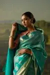 Turquoise Kanjivaram Saree