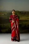Cherry Red Kanjivaram Saree