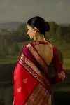 Cherry Red Kanjivaram Saree