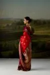 Cherry Red Kanjivaram Saree