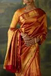 Mustard Gold Kanjivaram Saree